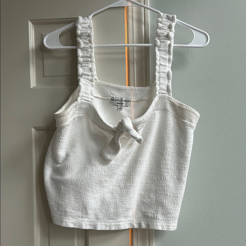 Madewell White Textured Women's Top
